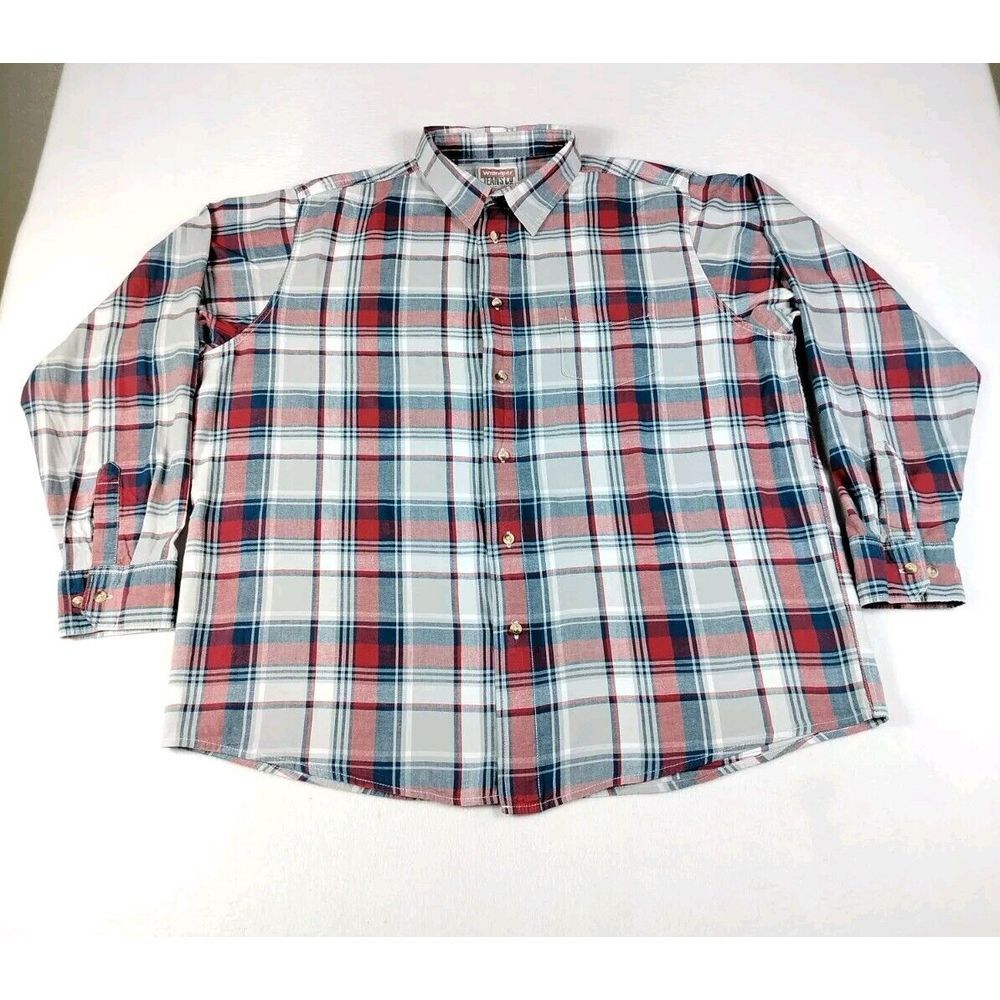 Wrangler Shirt Men's 2X‎ Large Multicolored Westerncore Cowboycore Farmcore PBR